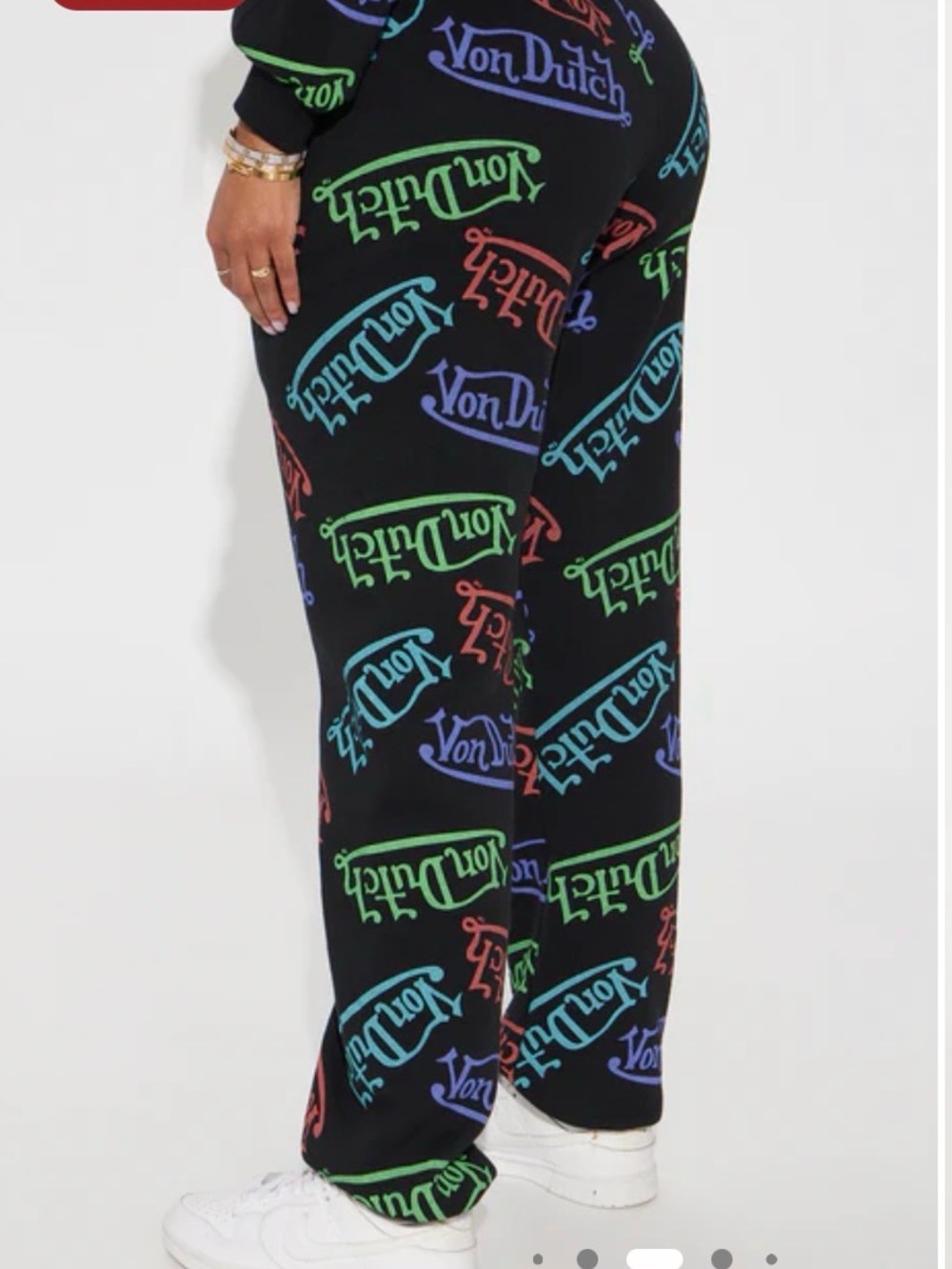 Von Dutch Black Hoodie and Joggers with Multicolor Logo Print - Picture 3 of 3